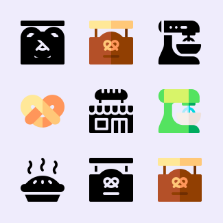 Bakery icons pack
