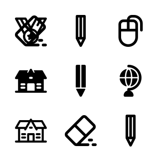 Education icons pack