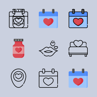 Date Night icons pack