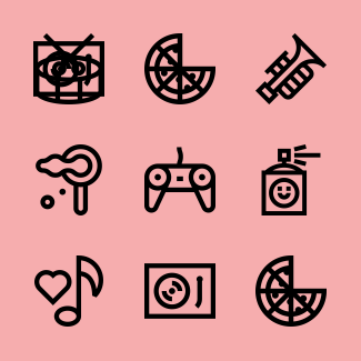 Party elements icons pack