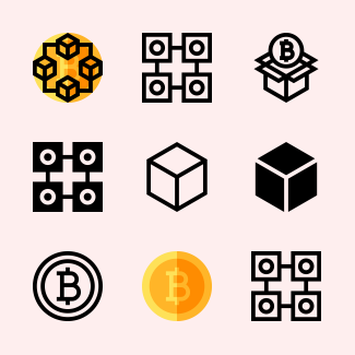 Blockchain icons pack