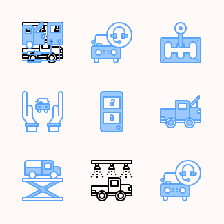 Car Service icons pack