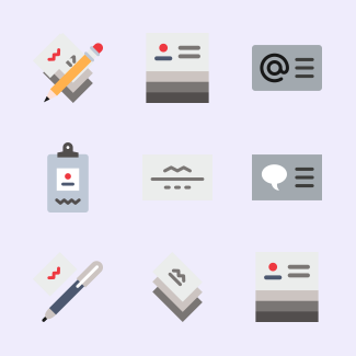 Business Card icons pack