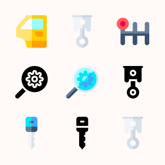 Car repair icons pack