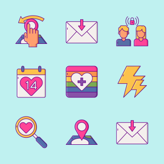 Dating App icons pack