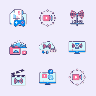 Live Streaming icons pack