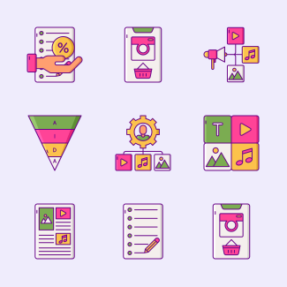 Influencer Marketing icons pack