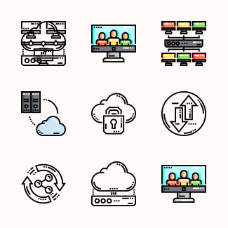Cloud Computing icons pack