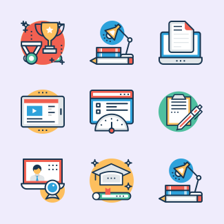 Education icons pack