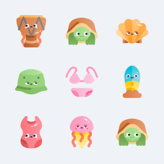 Tropical icons pack