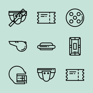 Baseball team icons pack