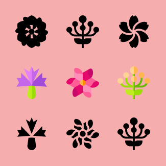 Flowers icons pack