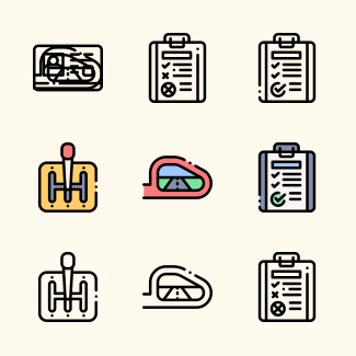 Driving School icons pack