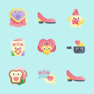 Mothers Day icons pack