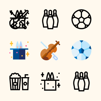 Entertainment icons pack