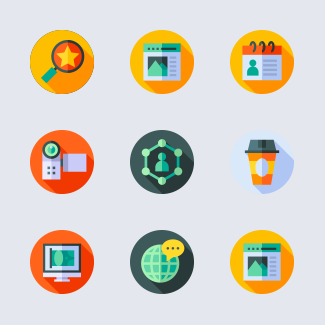 Blogger and influencer icons pack