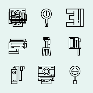 Camera and accesories icons pack