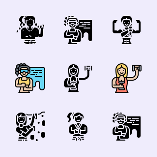 Female Sport icons pack