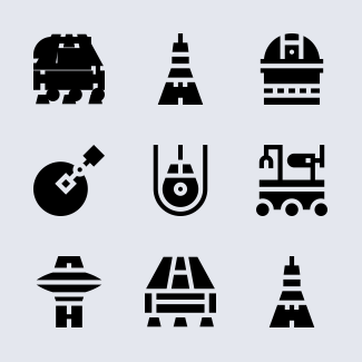 Universe elements icons pack