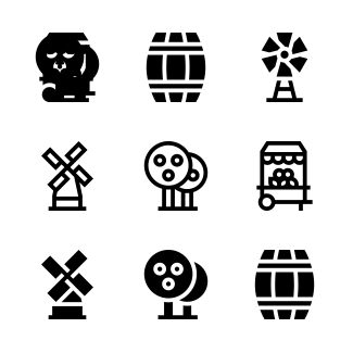Agriculture icons pack