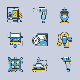 Car Wash icons pack
