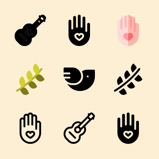 Peace Day icons pack