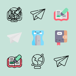 Education icons pack