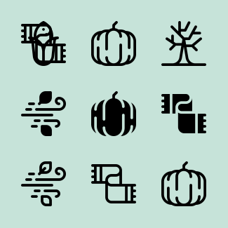 Autumn icons pack