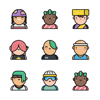 Kawaii avatars icons pack