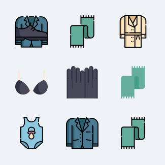 Clothes icons pack