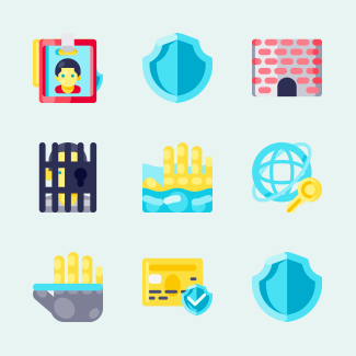Internet security icons pack