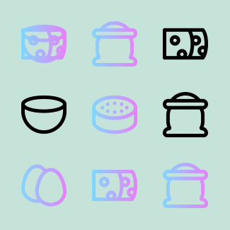 Bakery icons pack