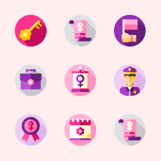 Feminism icons pack