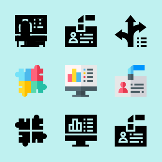 Business administration icons pack