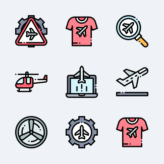 Aviation icons pack