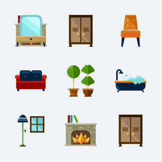 Furniture icons pack