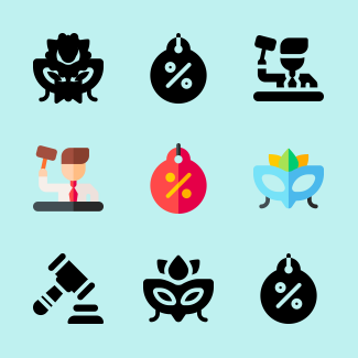 Auction icons pack