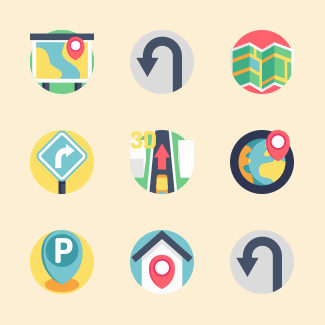 Navigation & Maps icons pack