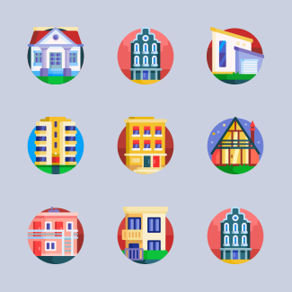 Type of Houses icons pack