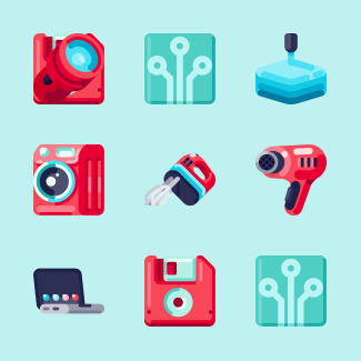 Electronic icons pack