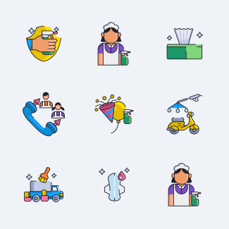 Cleaning icons pack