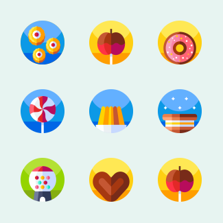 Sweet & Candy Shop icons pack