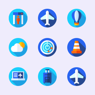 Aviation icons pack