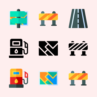 Motorway icons pack