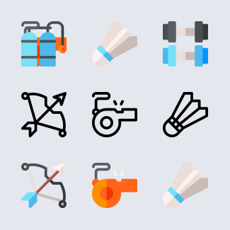 Sport Equipment icons pack