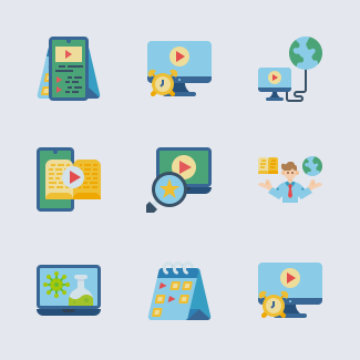 Online Learning icons pack