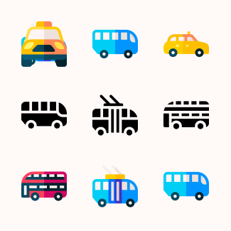 Public Transportation icons pack