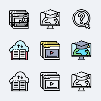 Online Learning icons pack