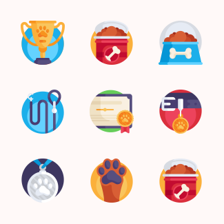 Pets icons pack
