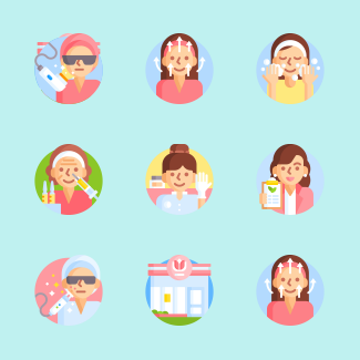Cosmetology icons pack